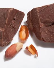 Chunks of chocolate and peanuts